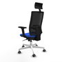 PIQUERAS Y CRESPO Silla de oficina Horna con mecanismo Sincro, Azul y Negro