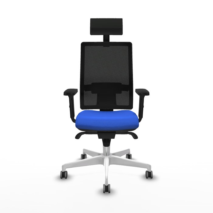 PIQUERAS Y CRESPO Silla de oficina Horna con mecanismo Sincro, Azul y Negro