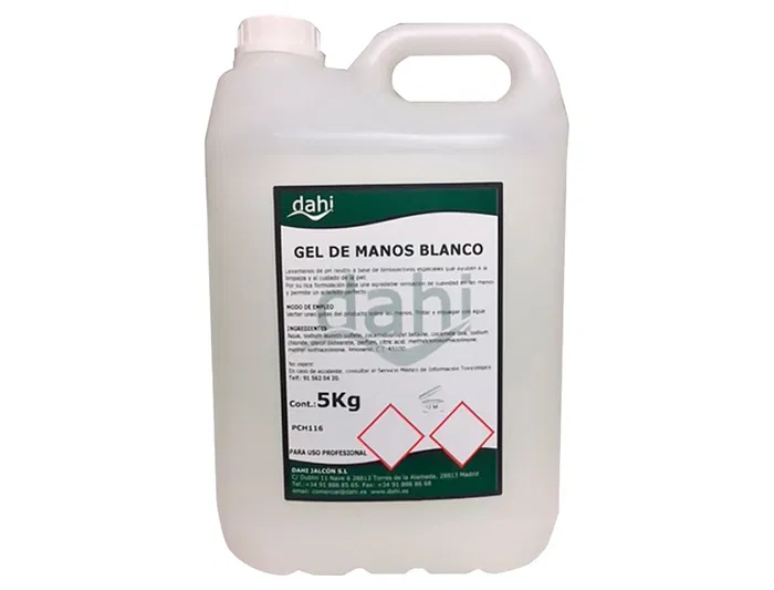 Dahi Gel de Manos Blanco Nacarado Garrafa 5 Litros