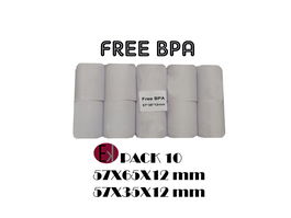 Ekrit Rollo Térmico Sin BPA 57x55x12 mm 57 grs -10U-