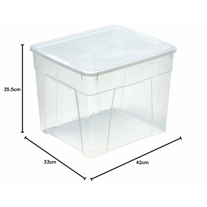 Mondex Caja de almacenaje Space Box 4H 34,5 l Transparente