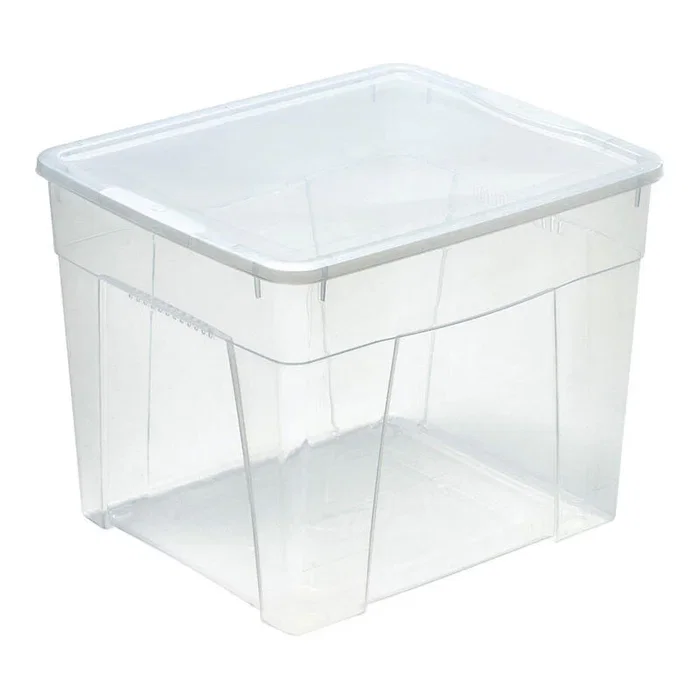 Mondex Caja de Almacenaje Space Box 4 H 34,5 Litros Transparente, 42x35x33 cm, Apilable, Material PP 100% No Tóxico
