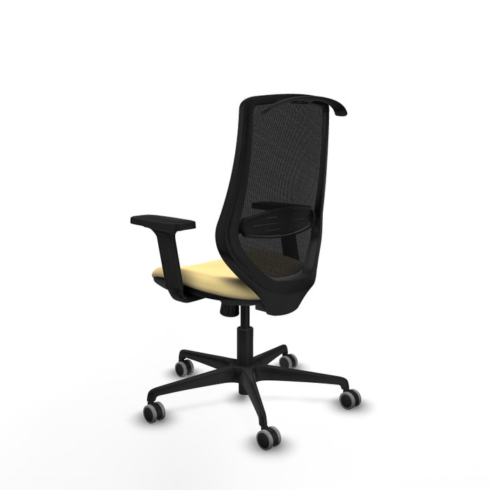 PIQUERAS Y CRESPO Silla de oficina Mardos con mecanismo Sincro, Crema y Negro PIQUERAS Y CRESPO Silla de oficina Mardos con mecanismo Sincro, Crema y Negro