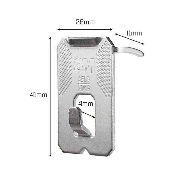 3M Gancho para paredes de yeso, 20 kg, 2 uds