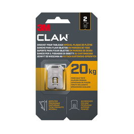3M Gancho para Paredes de Yeso 3ph20-2wmr, Carga Máxima 20 kg, 2 Unidades, 28 x 41 x 4 mm