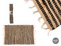 Giftdecor Alfombra Natural Negro Doble Rayas 60 x 90 cm (Set de 12)