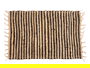 Giftdecor Alfombra Natural Negro Doble Rayas 60 x 90 cm (Set de 12)