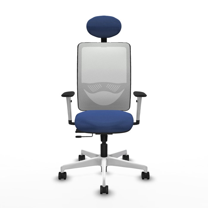 PIQUERAS Y CRESPO Silla de oficina Zulema Azul Marino y Blanco