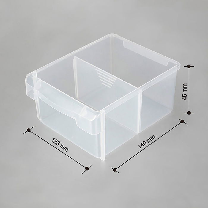 Workpro Organizador Apilable de 4 Cajones con Estructura Entrelazada, Cajones Transparentes de Polipropileno Azul, 29.5 x 19.5 x 16 cm, para Almacenamiento