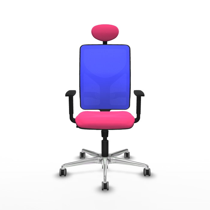 PIQUERAS Y CRESPO Silla de oficina Motilla con mecanismo Sincro, Rosa y Azul