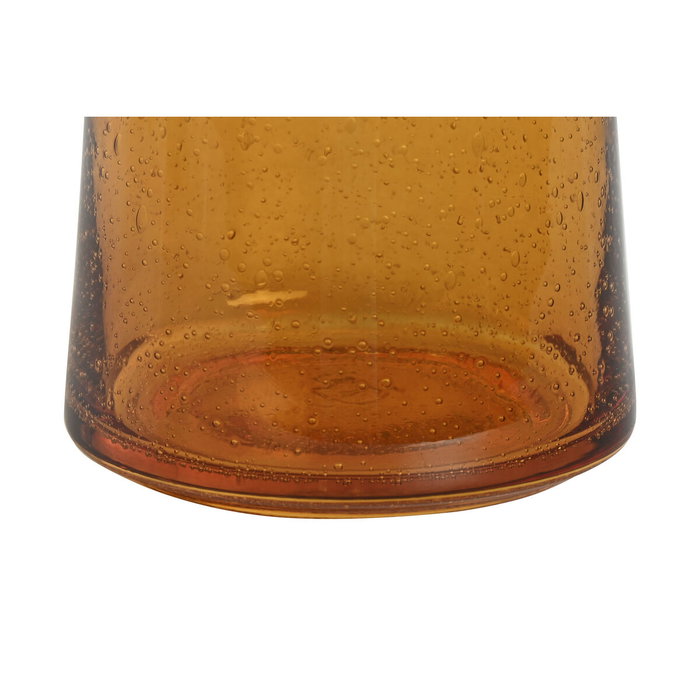 DKD Home Decor Jarra de Cristal Burbujas Ámbar