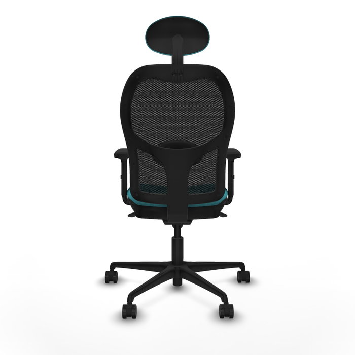 PIQUERAS Y CRESPO Silla de oficina Jorquera Turquesa y Negro
