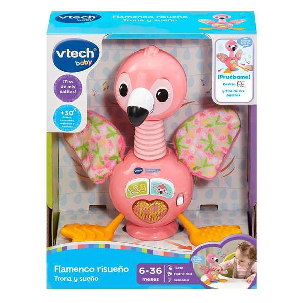VTech Flamenco Risueño Trona y Sueño, Juguete Electrónico con Luz, Sonidos y Melodías para Bebés de 6 a 36 Meses VTech Flamenco Risueño Trona y Sueño, Juguete Electrónico con Luz, Sonidos y Melodías para Bebés de 6 a 36 Meses