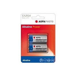 AgfaPhoto Batería Alcalina Power C LR14 - Pack de 2 unidades
