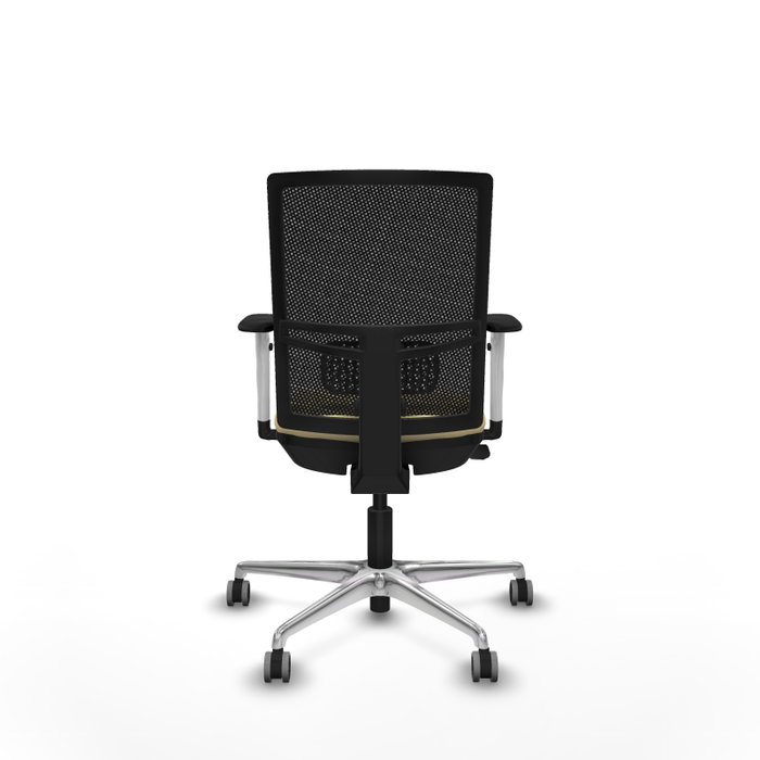 PIQUERAS Y CRESPO Silla de oficina Yunquera con mecanismo Sincro/Traslack, Crema y Negro