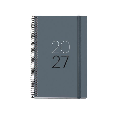 MIQUELRIUS Agenda Anual 2027 Basic Calm con Tapa Extra y Goma Activa Grafito MIQUELRIUS Agenda Anual 2027 Basic Calm con Tapa Extra y Goma Activa Grafito