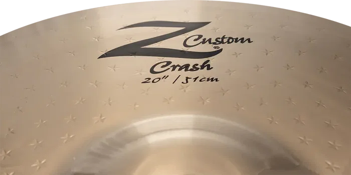 Zildjian 20" Z Custom Crash Platillo de Batería Aleación B20 Bronze