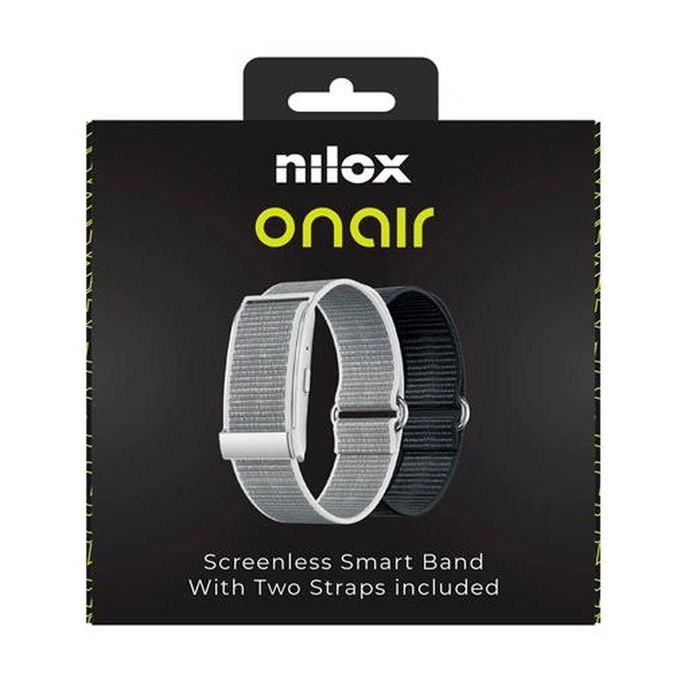 Pulsera de Actividad Nilox ONAIR Negro Plateado (5 Unidades)