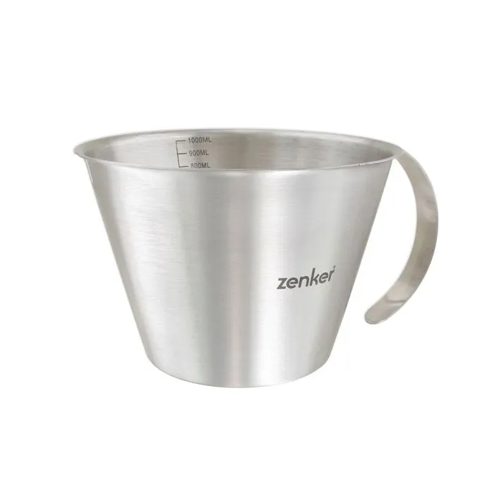 ZENKER Juego de 2 vasos medidores graduados de acero inoxidable 250 ml y 1 litro ZENKER Juego de 2 vasos medidores graduados de acero inoxidable 250 ml y 1 litro