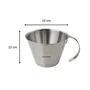 ZENKER Juego de 2 vasos medidores graduados de acero inoxidable 250 ml y 1 litro