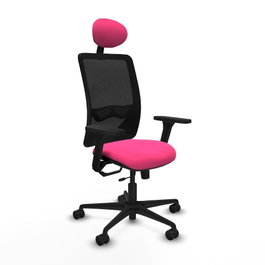 PIQUERAS Y CRESPO Silla de oficina Zulema Rosa y Negro