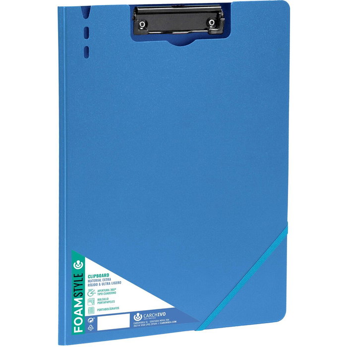 Carchivo Carpeta con Pinza Foam Style A4 Azul Carchivo Carpeta con Pinza Foam Style A4 Azul