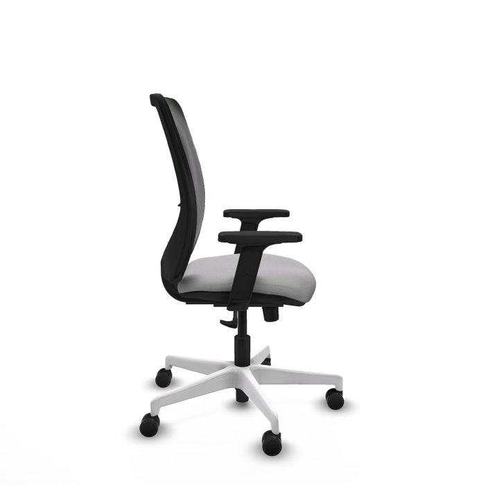 PIQUERAS Y CRESPO Silla de oficina Zulema con mecanismo Sincro, Gris claro y Negro
