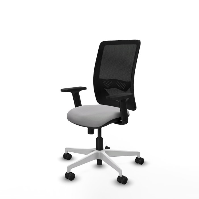 PIQUERAS Y CRESPO Silla de oficina Zulema con mecanismo Sincro, Gris claro y Negro