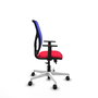 PIQUERAS Y CRESPO Silla de oficina Motilla con mecanismo Sincro/Traslack, asiento Rojo y malla Azul
