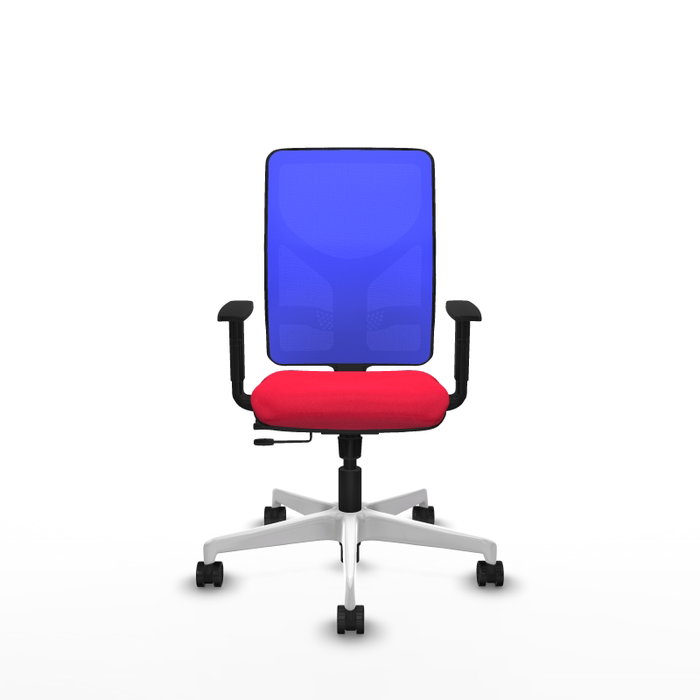 PIQUERAS Y CRESPO Silla de oficina Motilla con mecanismo Sincro/Traslack, asiento Rojo y malla Azul PIQUERAS Y CRESPO Silla de oficina Motilla con mecanismo Sincro/Traslack, asiento Rojo y malla Azul