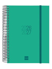 FINOCAM Agenda Escolar Espir 2026-27 con Espiral y Goma Verde