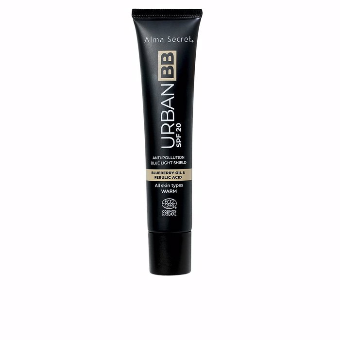 Alma Secret URBAN BB Cream SPF 20 #Warm - Crema BB Hidratante con Protección Solar y Antioxidantes para Piel Morena o Bronceada, 40 ml Alma Secret URBAN BB Cream SPF 20 #Warm - Crema BB Hidratante con Protección Solar y Antioxidantes para Piel Morena o Bronceada, 40 ml