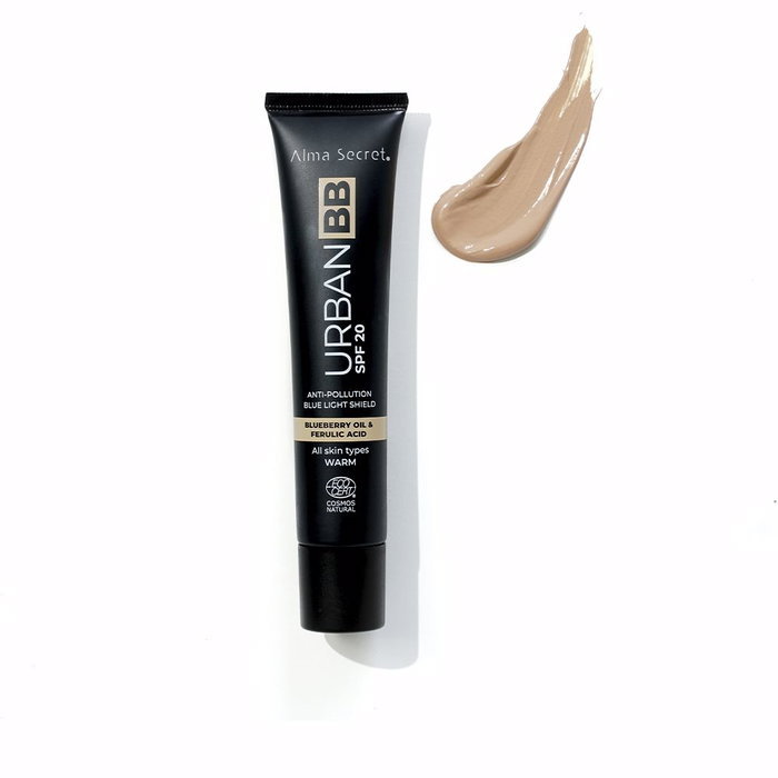 Alma Secret URBAN BB Cream SPF 20 #Warm - Crema BB Hidratante con Protección Solar y Antioxidantes para Piel Morena o Bronceada, 40 ml Alma Secret URBAN BB Cream SPF 20 #Warm - Crema BB Hidratante con Protección Solar y Antioxidantes para Piel Morena o Bronceada, 40 ml