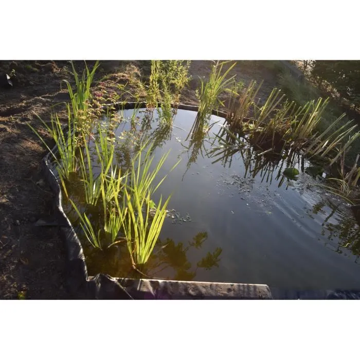 Nature Borde jardín y estanque BorderFix PVC reciclado fijo - 7 mm grosor x 14 cm alto x 15 m largo