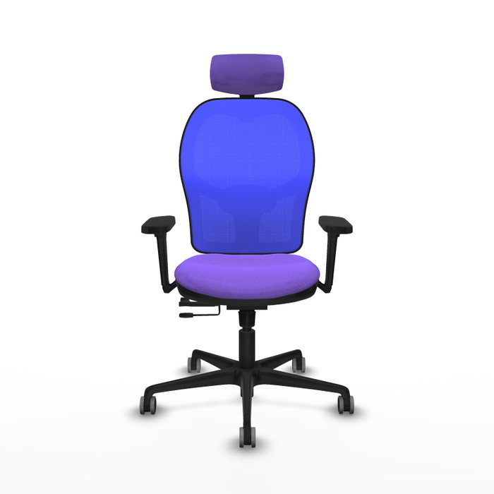 PIQUERAS Y CRESPO Silla de oficina Jorquera con mecanismo Sincro/Traslack, Tela Lila y Malla Azul PIQUERAS Y CRESPO Silla de oficina Jorquera con mecanismo Sincro/Traslack, Tela Lila y Malla Azul