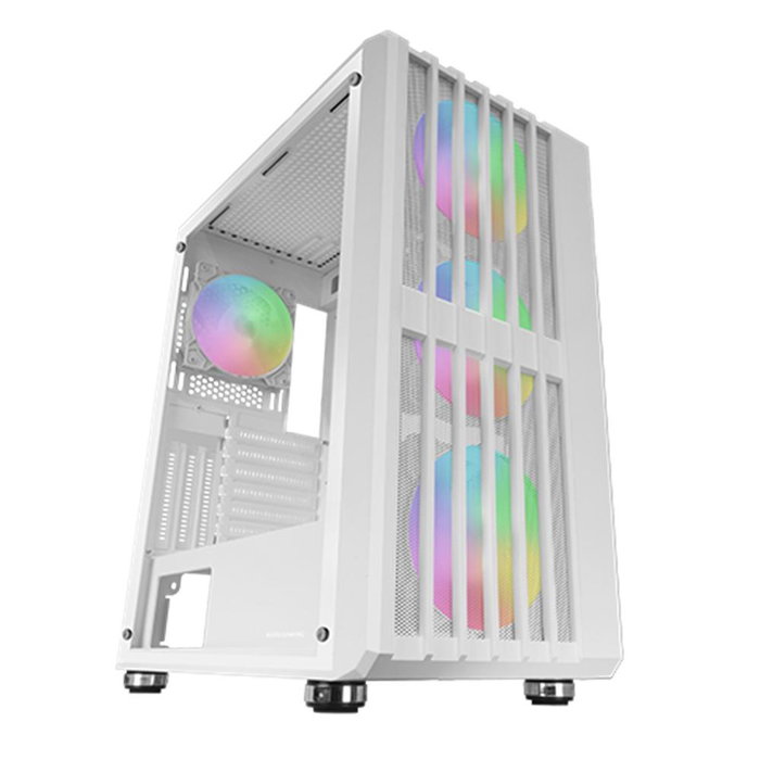 Mars Gaming Caja Ordenador Mcvault ATX Semitorre con Iluminación ARGB y Ventana Lateral Completa para Gaming