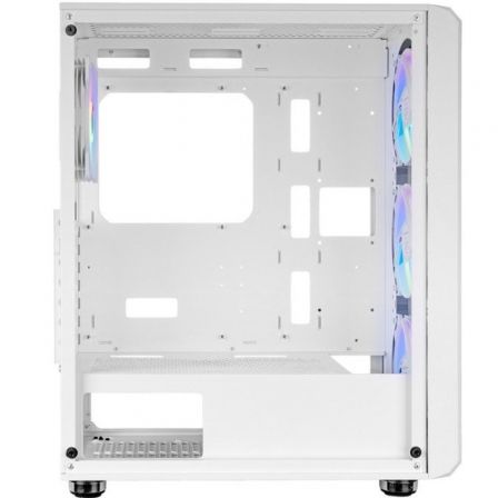 Mars Gaming Caja Semitorre MC-VAULT Blanca con 4 Ventiladores ARGB, Cristal Templado, ATX