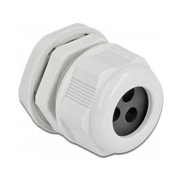 DeLOCK Prensaestopas PG21 Gris para 3 Cables Redondos, 2 Piezas