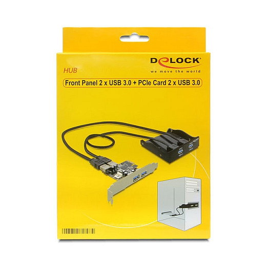 DeLOCK Front Panel 3.5" / 5.25" 2 x USB 5 Gbps + PCI Express Card 2 x USB 5 Gbps DeLOCK Front Panel 3.5" / 5.25" 2 x USB 5 Gbps + PCI Express Card 2 x USB 5 Gbps