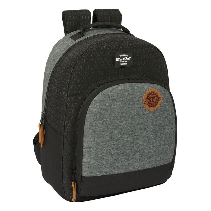 Mochila Escolar BlackFit8 Old school Negro Gris 32 x 42 x 15 cm Mochila Escolar BlackFit8 Old school Negro Gris 32 x 42 x 15 cm