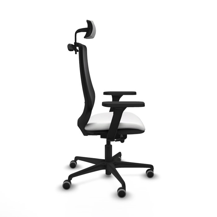PIQUERAS Y CRESPO Silla de oficina Mardos con mecanismo Sincro/Traslack Blanco y Negro