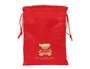 Safta Saquito Plano Osito Rojo Felices Fiestas 26x34x1cm