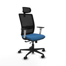 PIQUERAS Y CRESPO Silla de oficina Haches con mecanismo Sincro/Traslack Azul claro