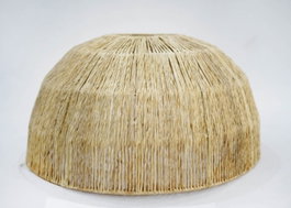 DKD Home Decor Pantalla de Lámpara Yute y Metal Natural 40x40x21 cm