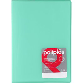 Carpeta Fundas (Tarifario) Grafoplas Pp Flexible Poliplas Trans. Fº 30 F. Mint (Set de 8)