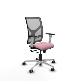 PIQUERAS Y CRESPO Silla de oficina Motilla Rosa y Gris