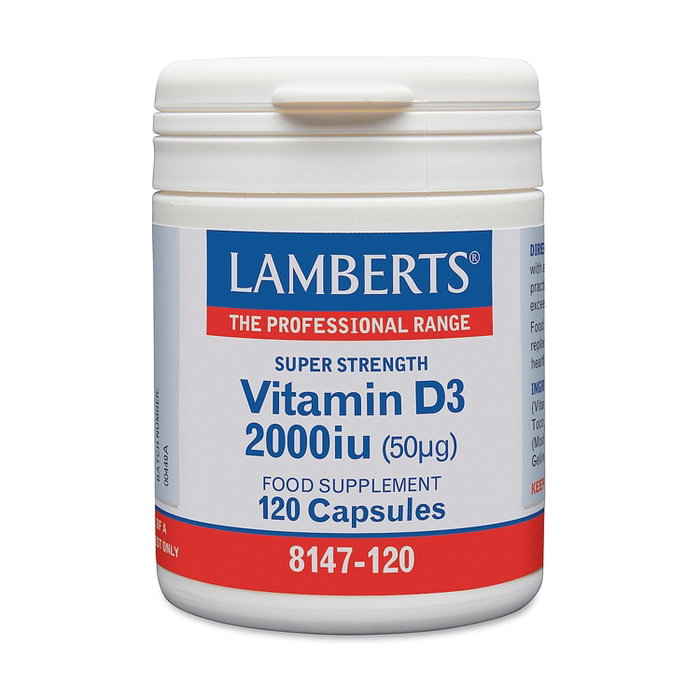 Lamberts Vitamina D3 2000 UI (50 µg) 120 cápsulas