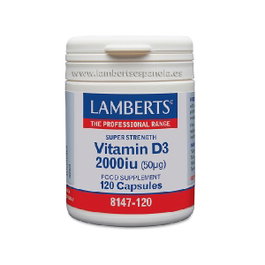 LAMBERTS Vitamina D3 2000 UI 120 cápsulas