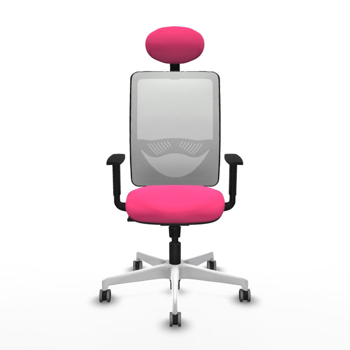 PIQUERAS Y CRESPO Silla de oficina Zulema Rosa y Blanco