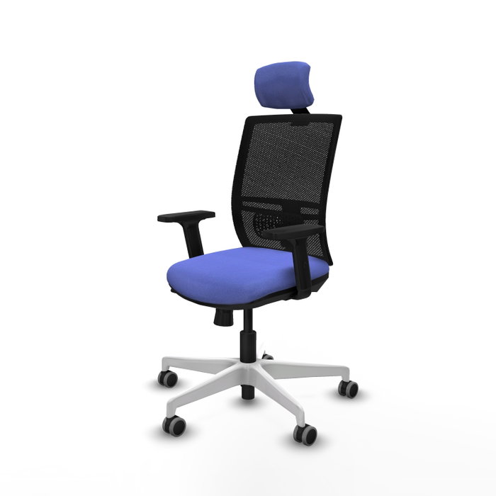 PIQUERAS Y CRESPO Silla de oficina Yunquera con mecanismo Sincro/Traslack, Azul claro y Negro PIQUERAS Y CRESPO Silla de oficina Yunquera con mecanismo Sincro/Traslack, Azul claro y Negro